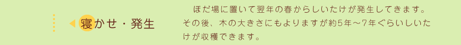 寝かせ・発生